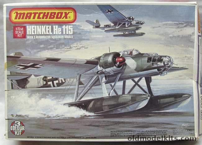Matchbox 1/72 Heinkel He-115 - Finnish or Luftwaffe, PK401 plastic model kit